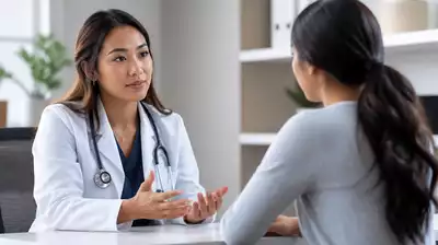 Healthcare professional discussing treatment options with patient