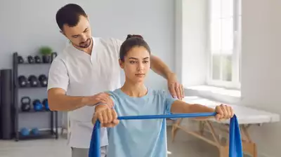 User engaging with physical therapy exercises