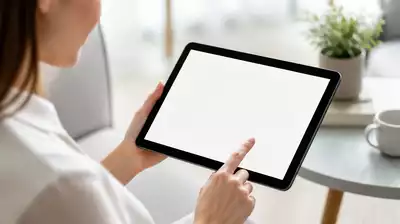User submitting online form on tablet