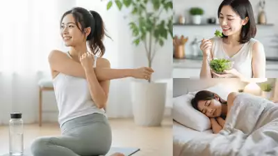 Lifestyle image showing women engaging in health management practices